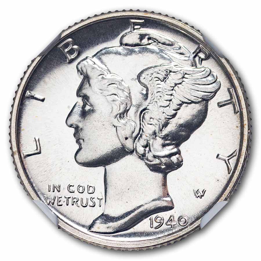 1940 Mercury Dime PF-67 NGC
