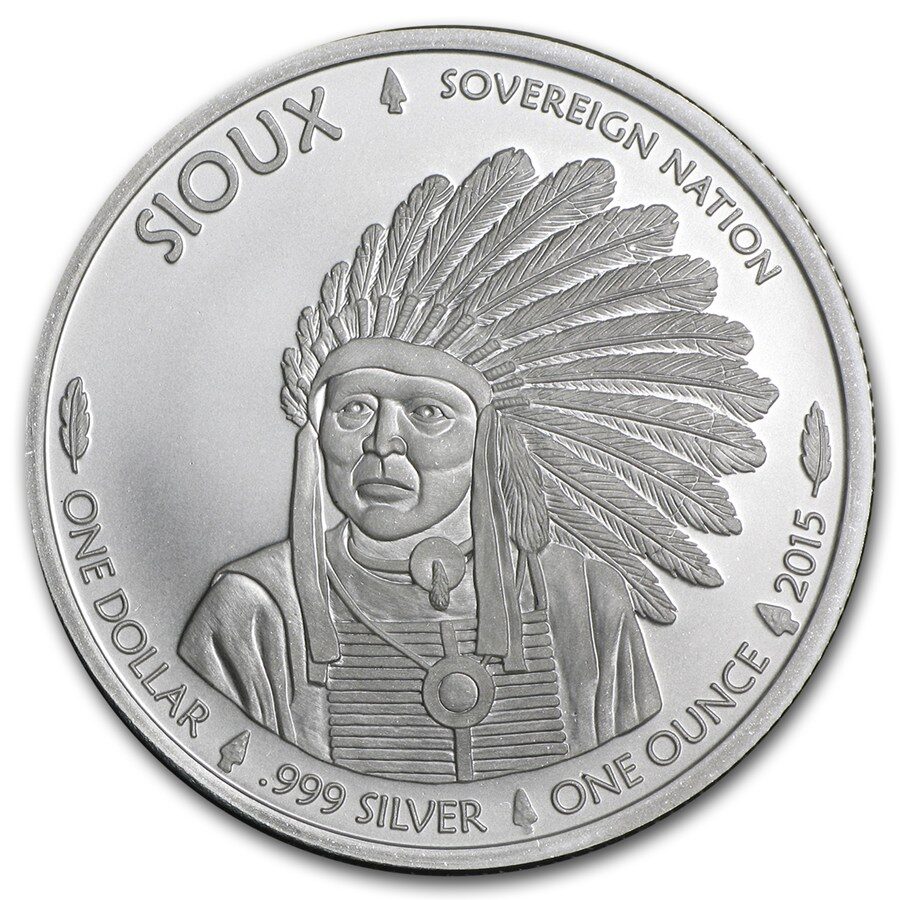 2015 1 oz Silver Native American Mint $1 Sioux Indian BU