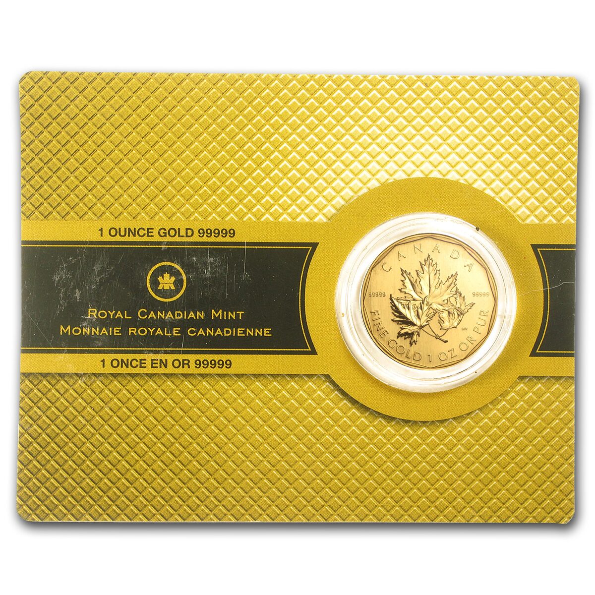 2007 Canada 1 oz Gold Maple Leaf.99999 BU (w/Damaged Assay Card)