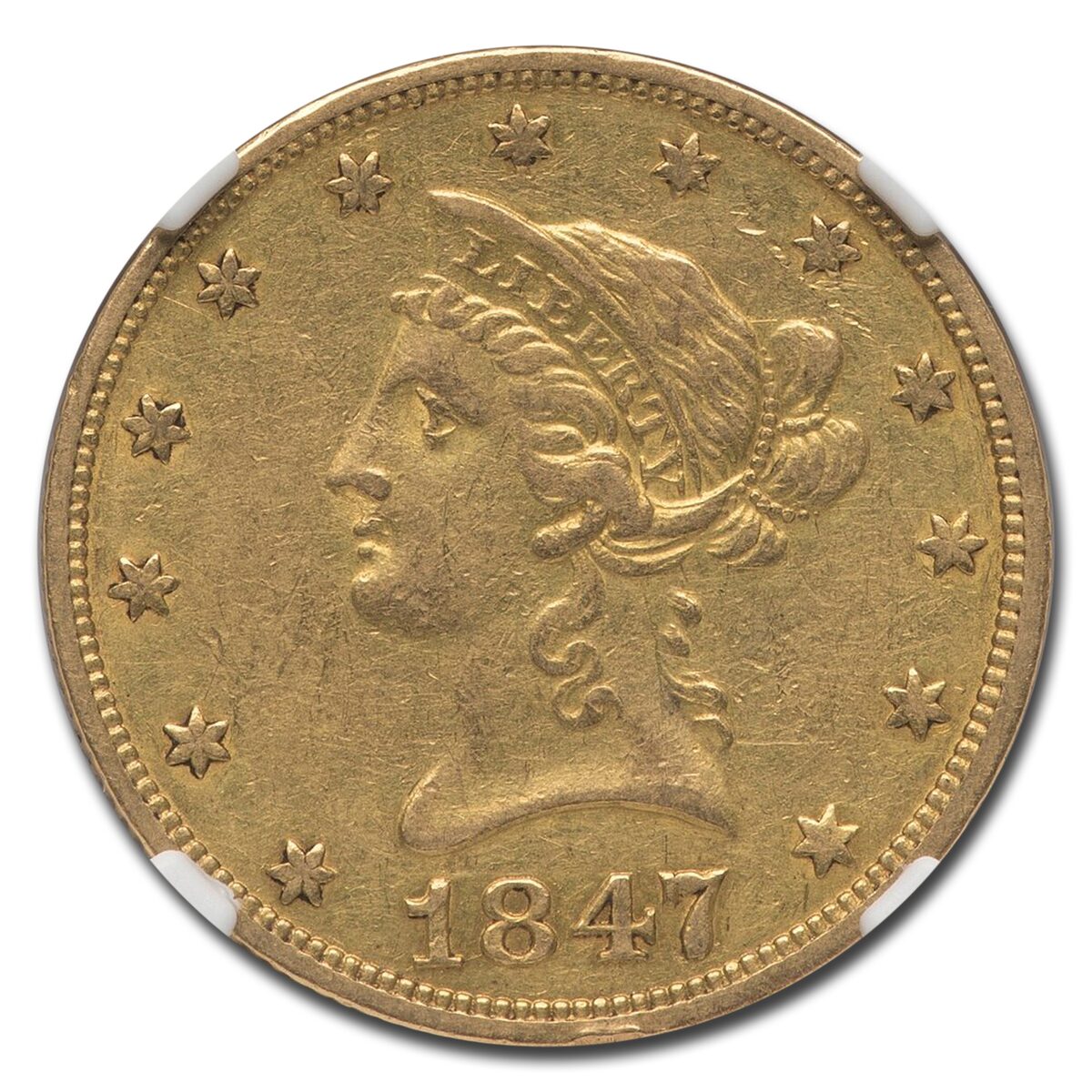 1847-O $10 Liberty Gold Eagle XF-45 NGC