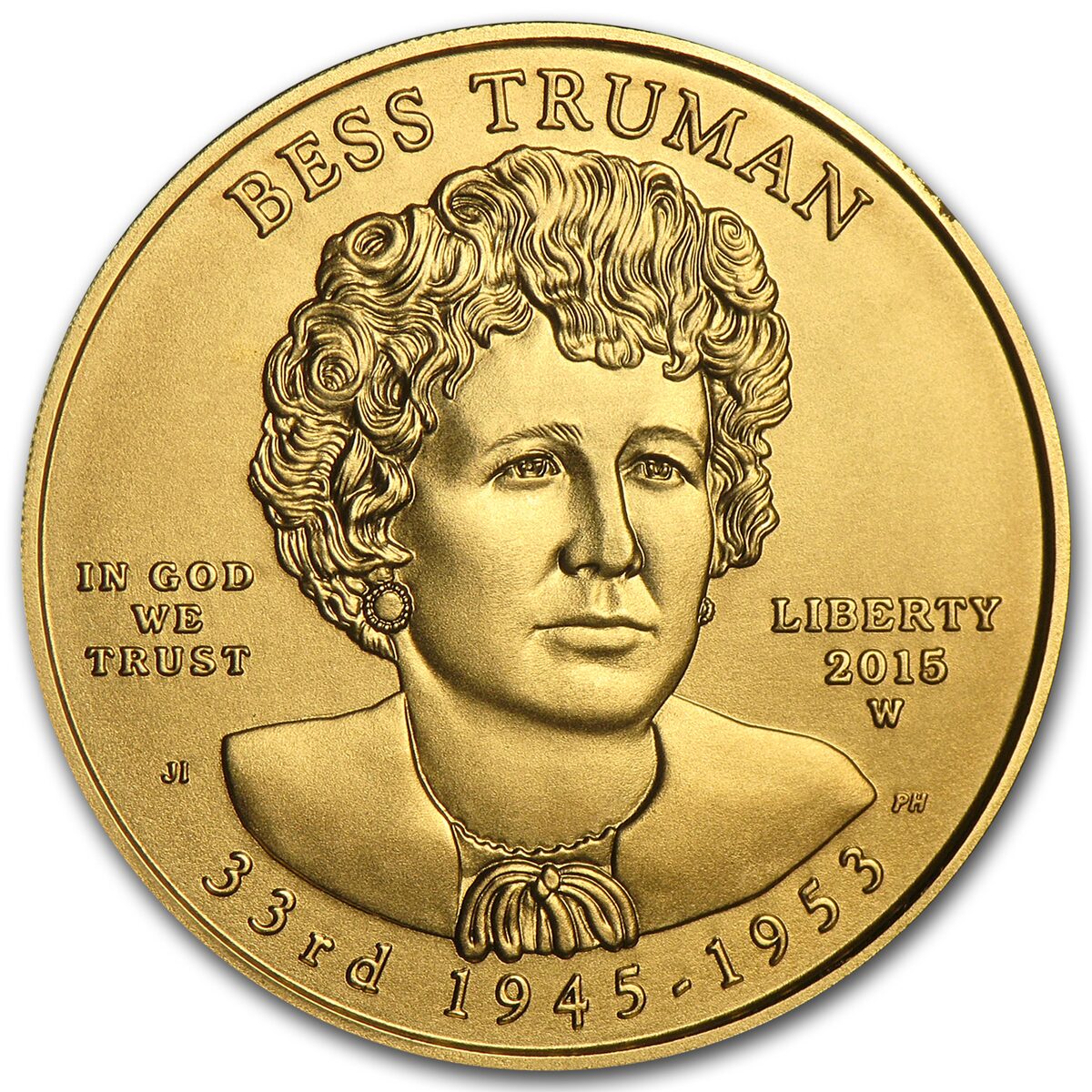 2015-W 1/2 oz Gold Bess Truman BU (w/Box & COA)