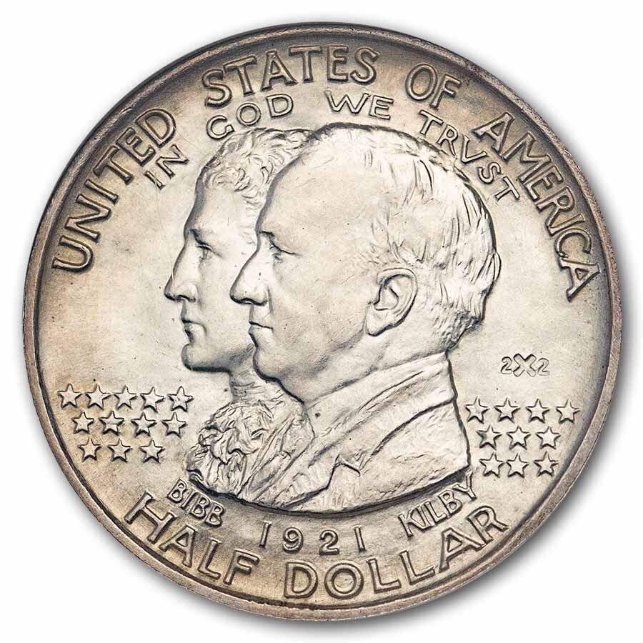 1921 2X2 Alabama Centennial Half Dollar Commem MS-65 NGC