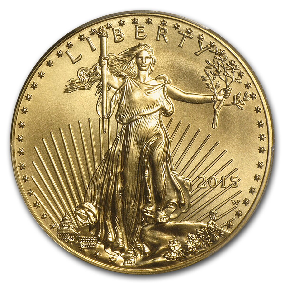2015-W 1 oz Burnished Gold Eagle SP-70 PCGS (FirstStrike®)