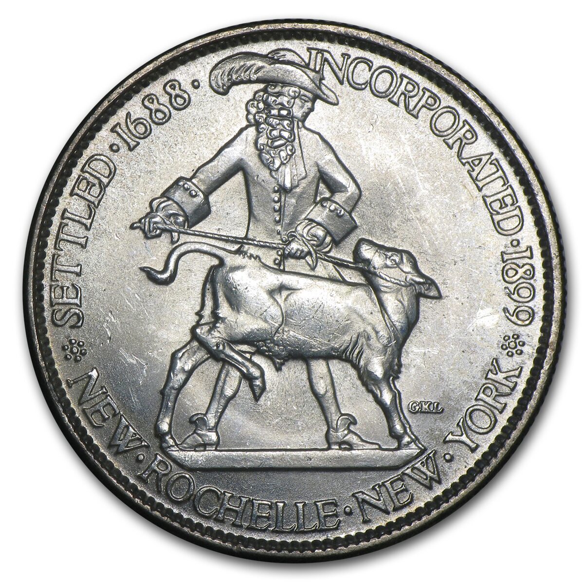 1938 New Rochelle Half Dollar BU