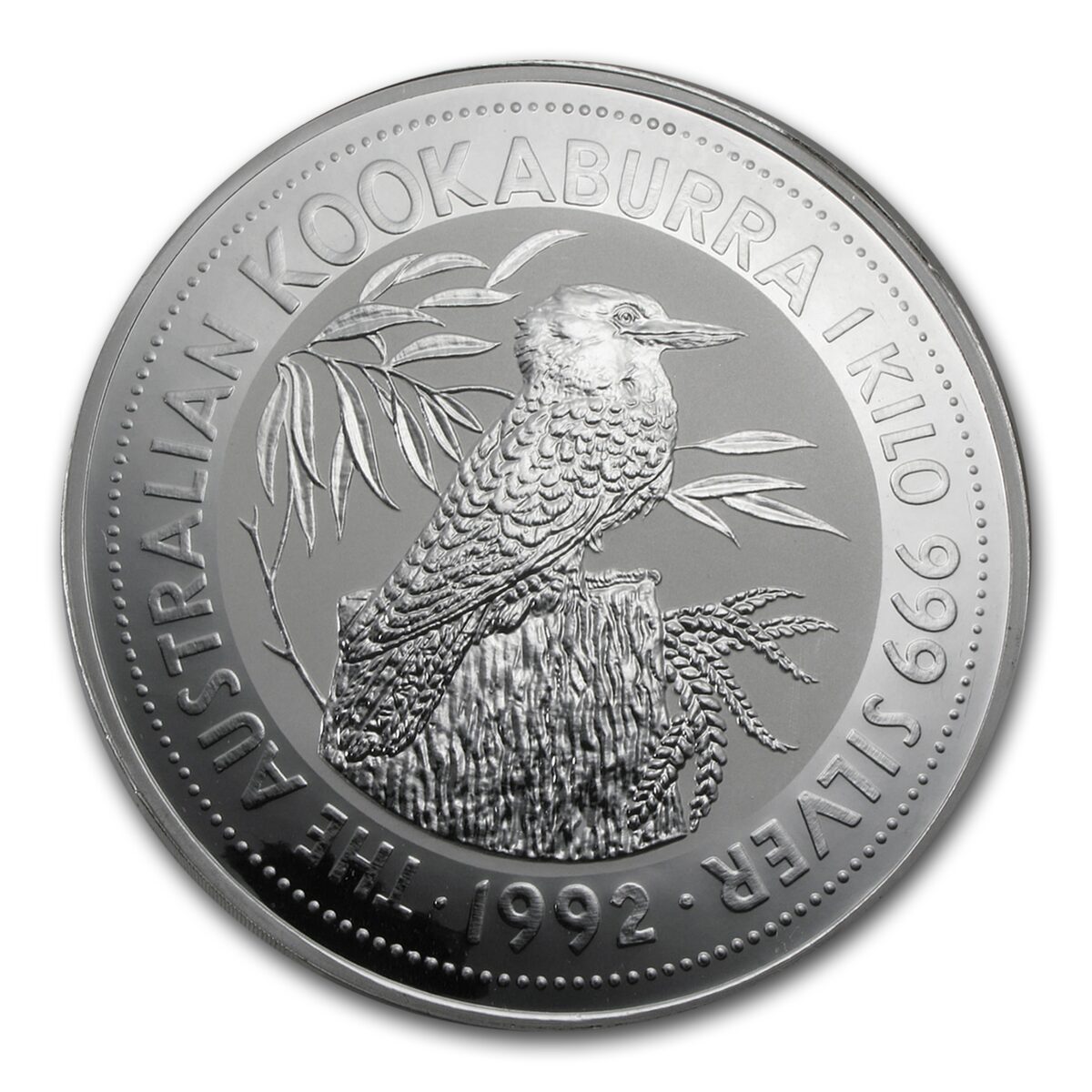 1992 Australia 1 kilo Silver Kookaburra BU