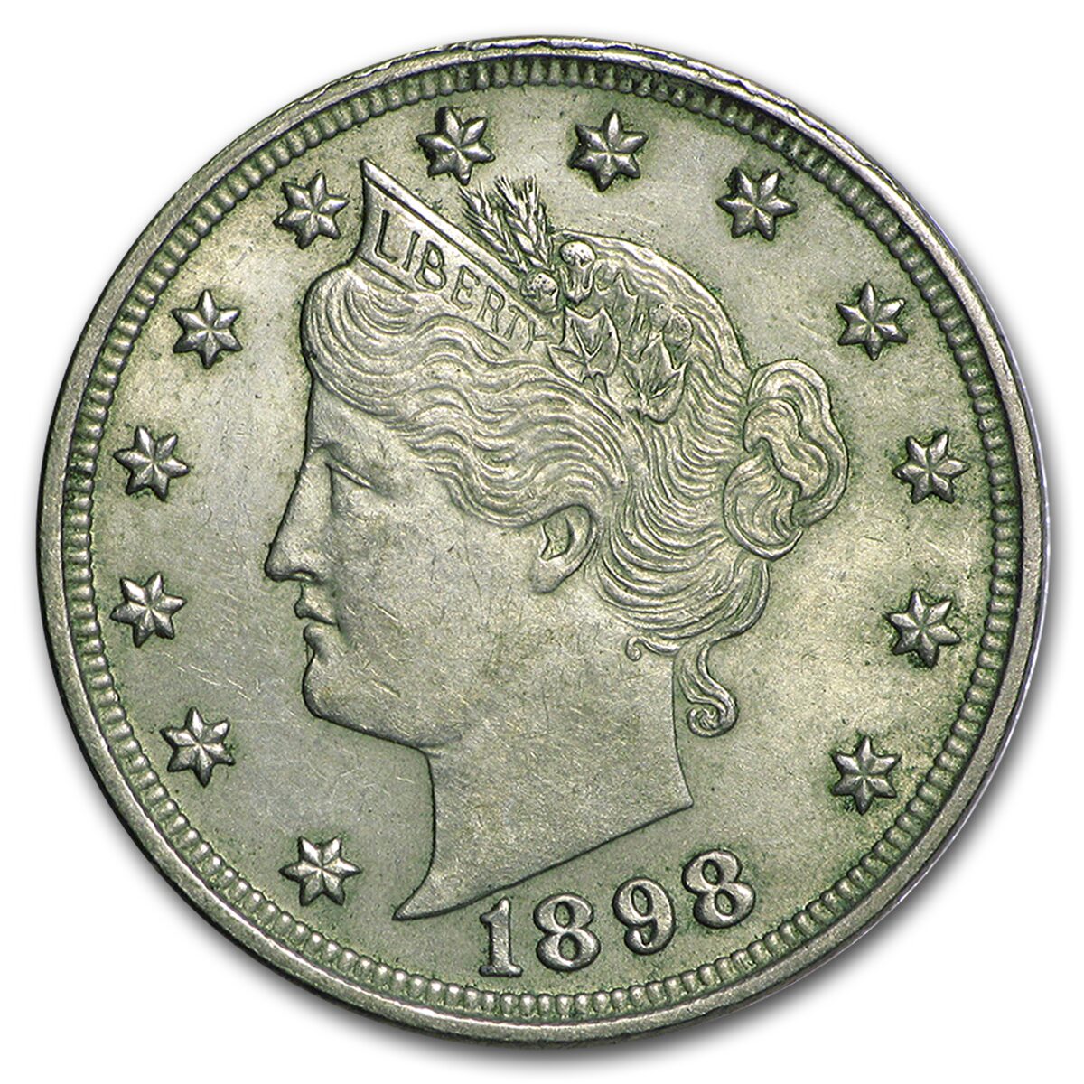 1898 Liberty Head V Nickel AU