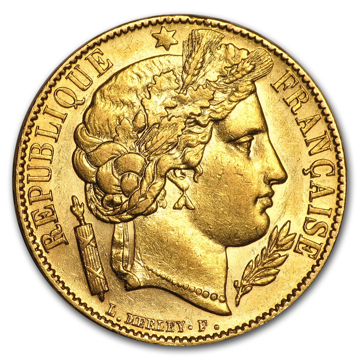 1849-1851 France Gold 20 Francs Early Head Ceres BU
