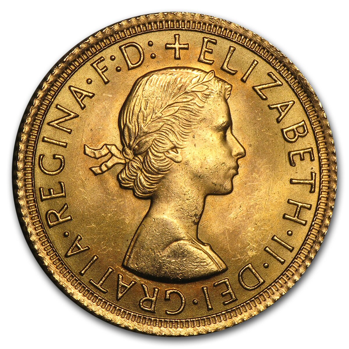 1957-1968 Great Britain Gold Sovereign Elizabeth II Avg Circ