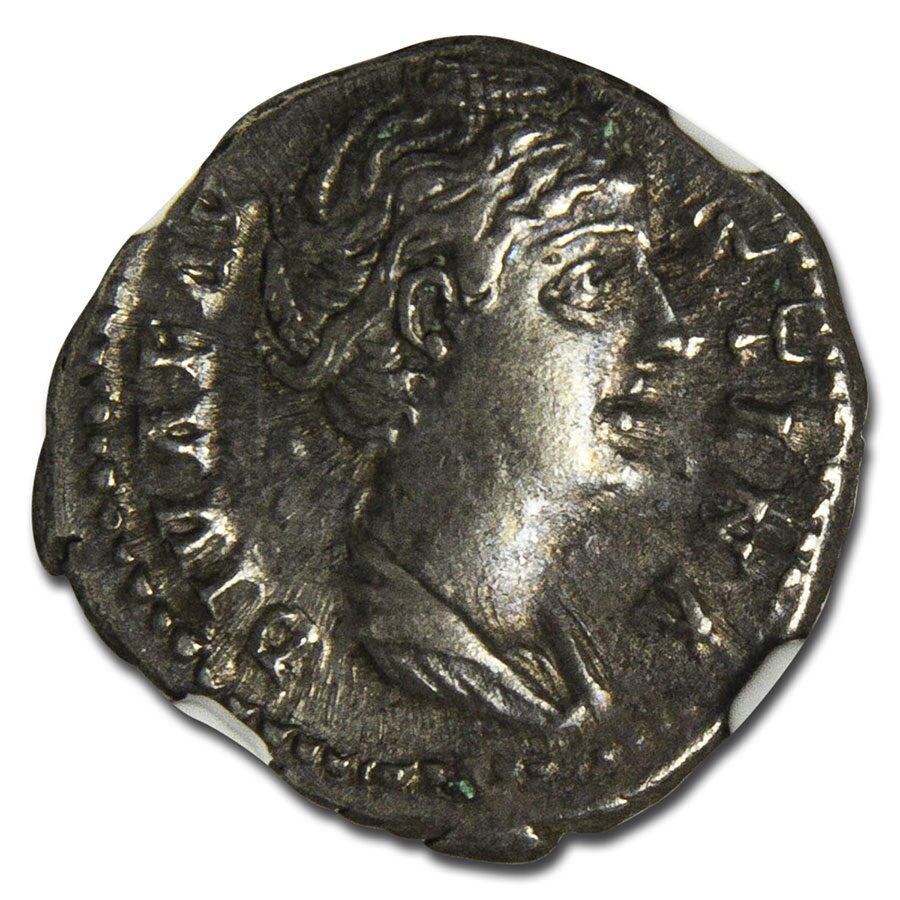 Roman Silver Denarius Faustina Jr. (147-175/6 AD) Ch XF NGC