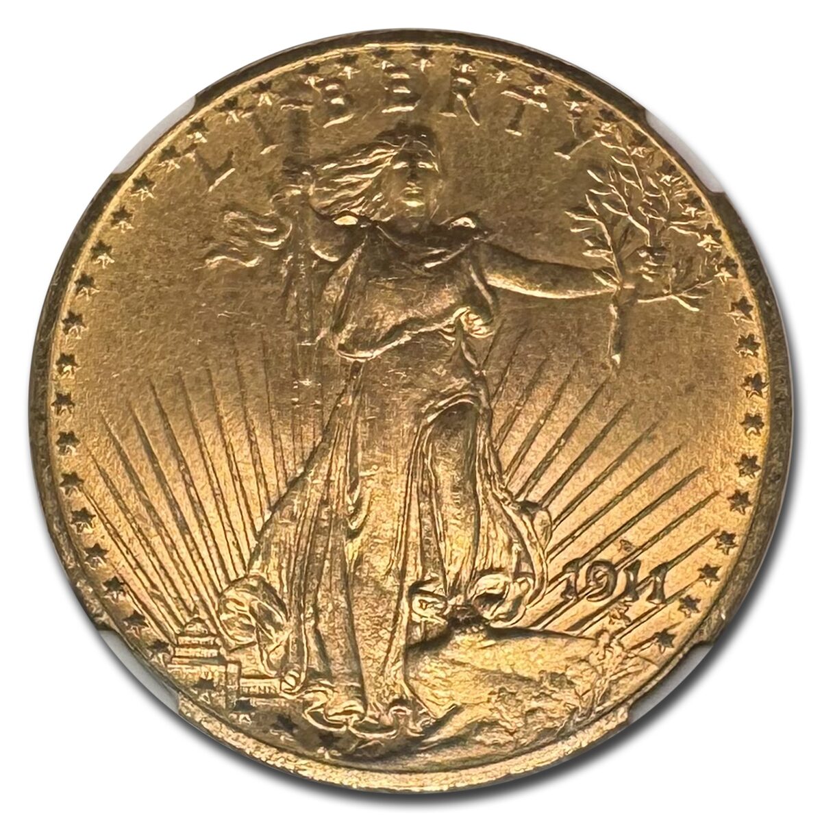 1911-D $20 St Gaudens Gold Double Eagle MS-66 NGC