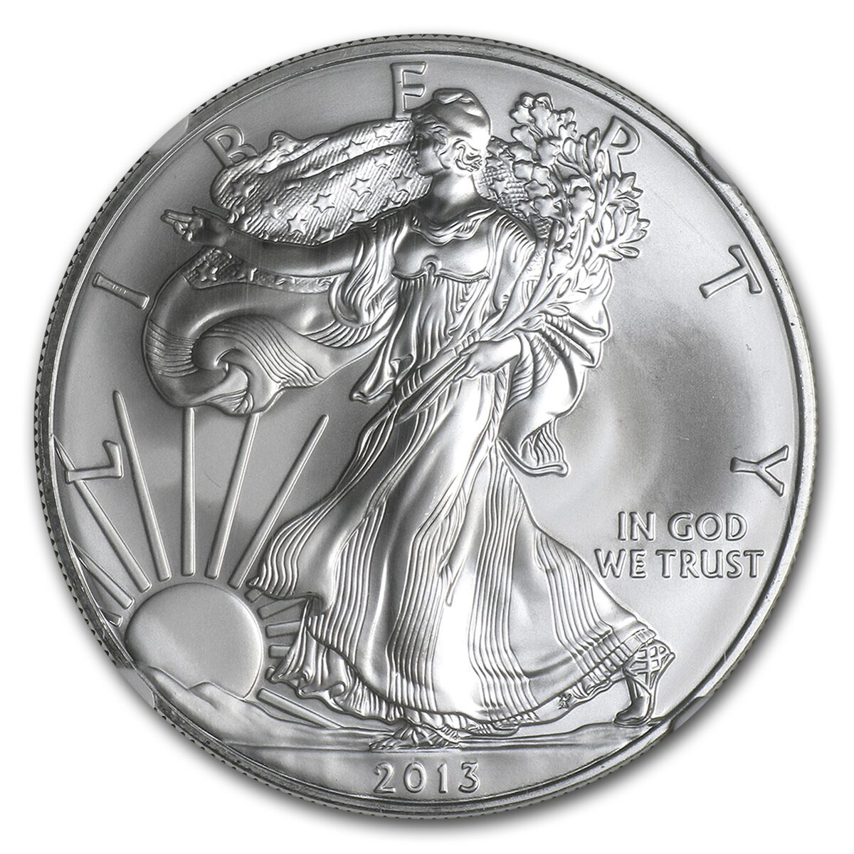 2013 (S) American Silver Eagle MS-69 NGC (Trolley Label)