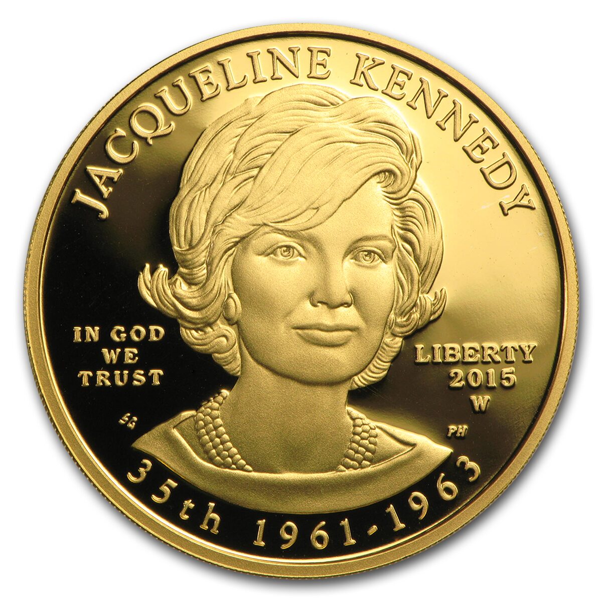 2015-W 1/2 oz Proof Gold Jacqueline Kennedy (w/Box & COA)