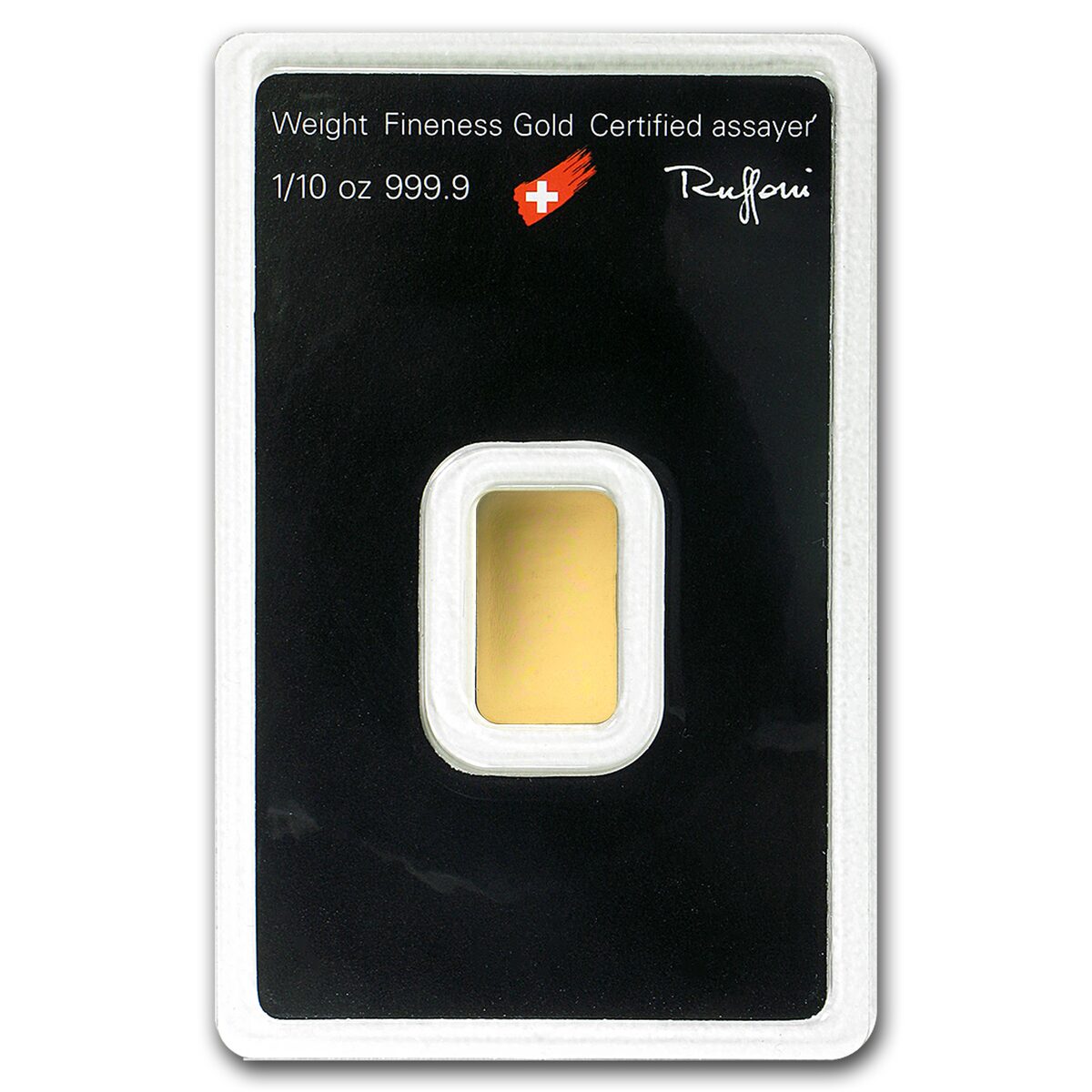 1/10 oz Gold Bar - Argor-Heraeus (In Assay)