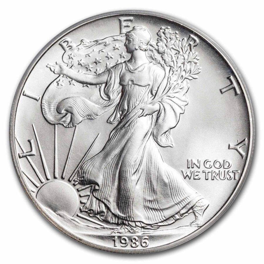 1986 American Silver Eagle MS-70 PCGS