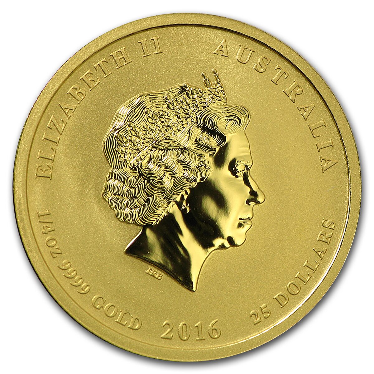 2016 Australia 1/4 oz Gold Lunar Monkey BU