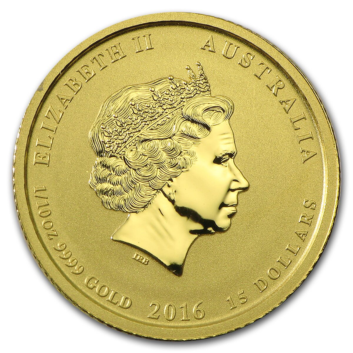 2016 Australia 1/10 oz Gold Lunar Monkey BU