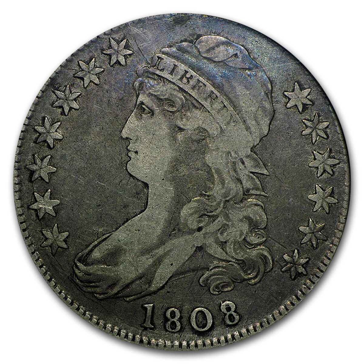 1808/7 Bust Half Dollar VF