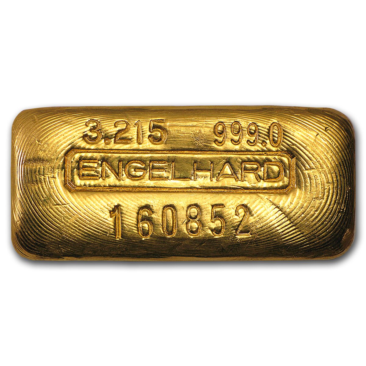 100 gram Gold Bar - Engelhard (Poured, Loaf-Style, Serial #)