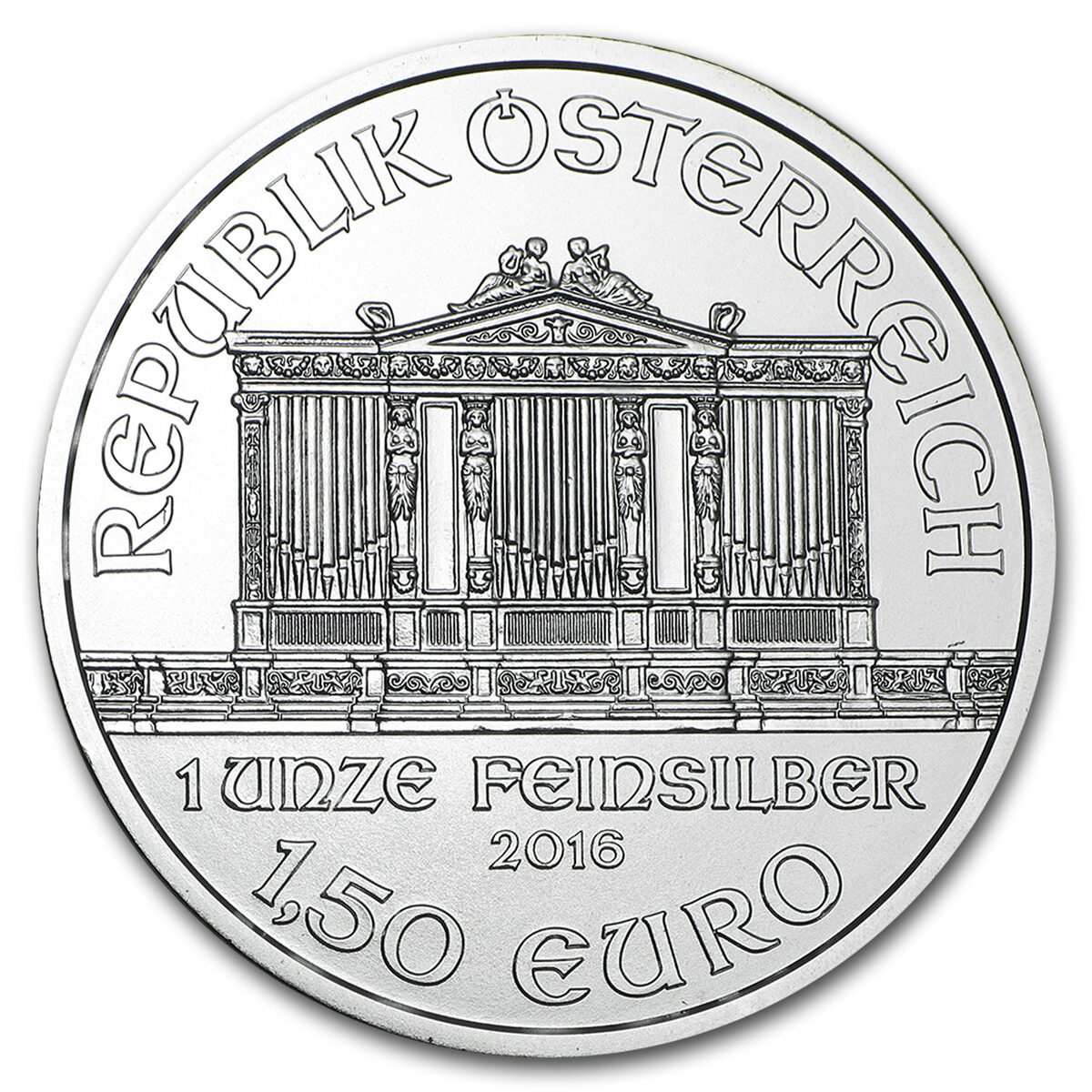 2016 Austria 1 oz Silver Philharmonic BU