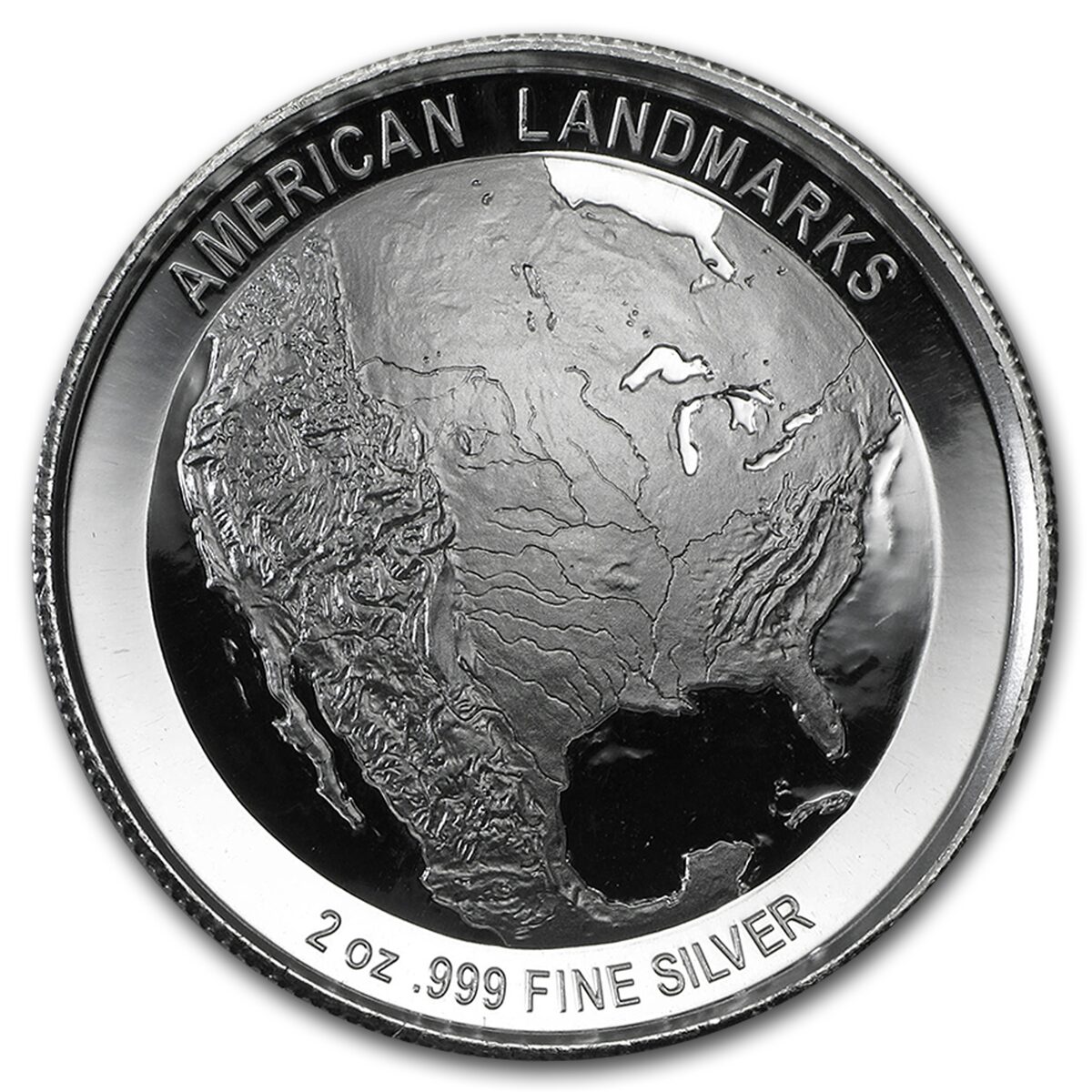 2 oz Silver UHR Round - American Landmark Series: Liberty Island