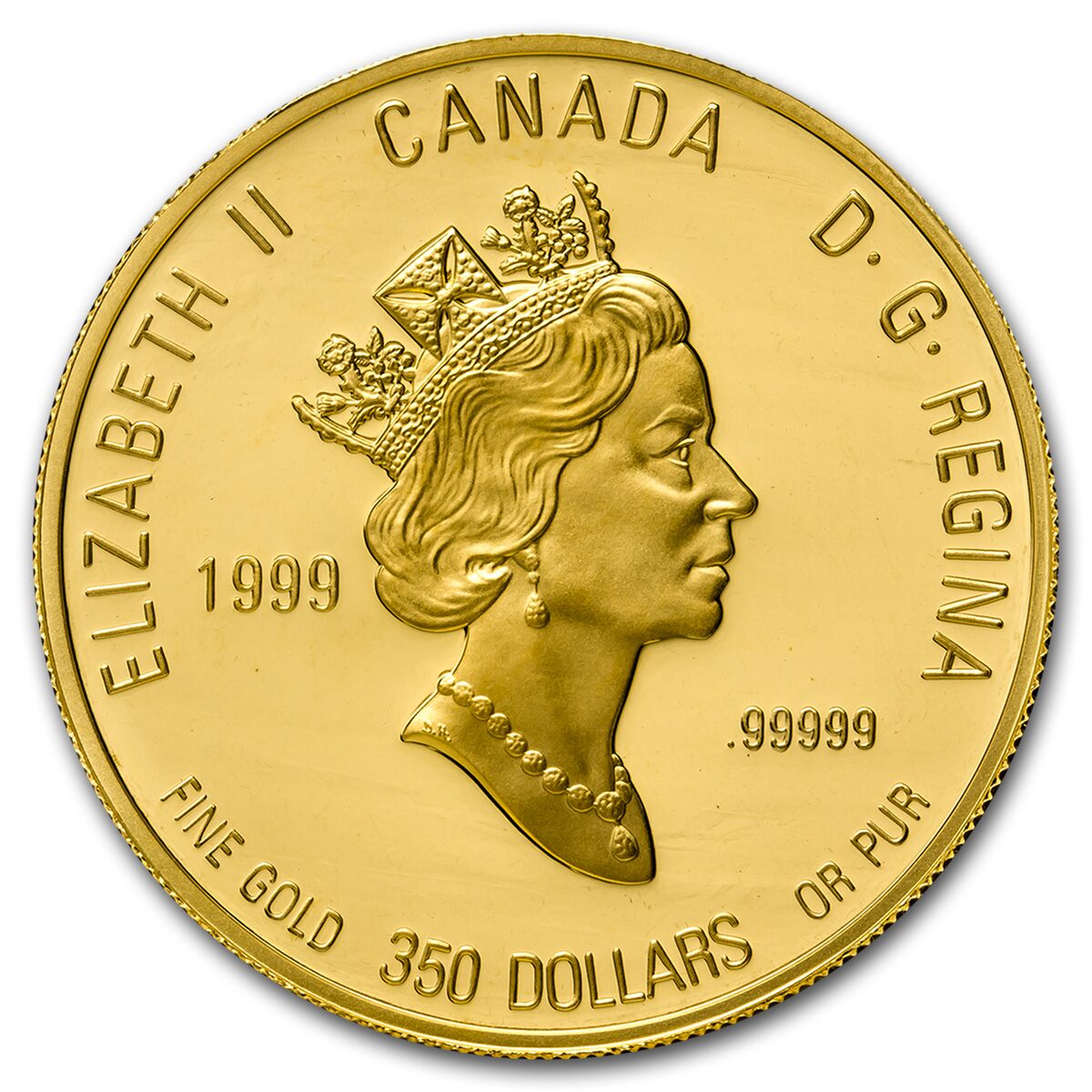 1999 Canada Proof Gold $350 Flowers Lady's Slipper .99999 Proof