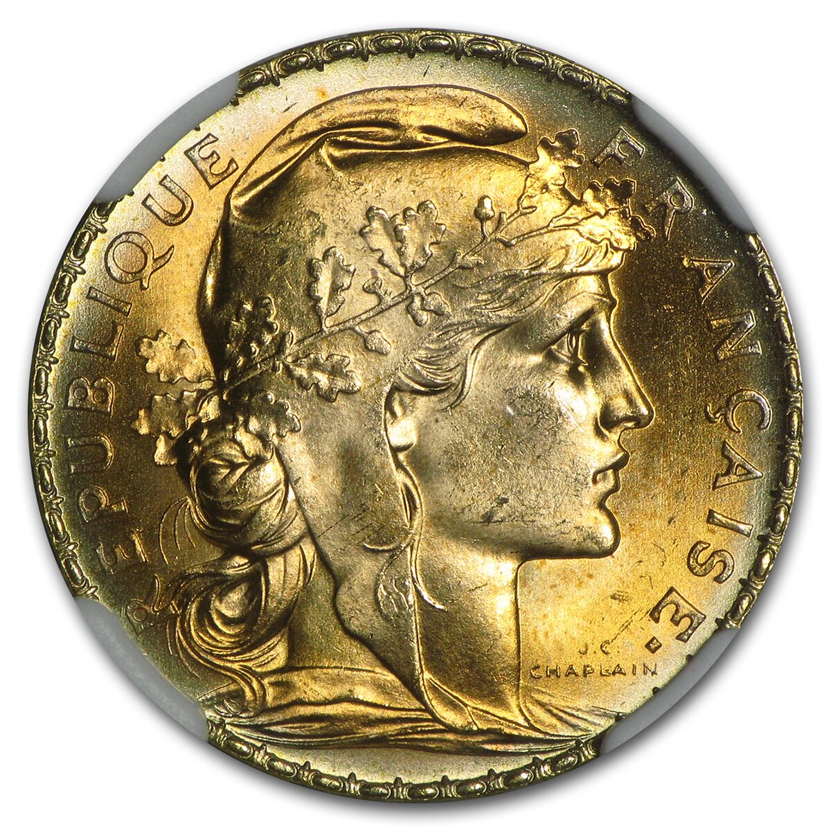 1899-1914 France Gold 20 Francs Rooster MS-66 NGC/PCGS