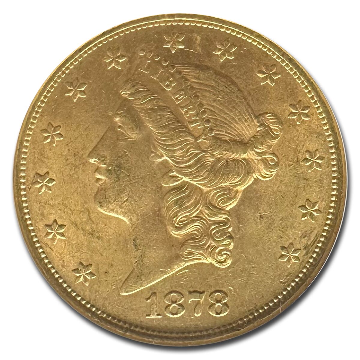 1878 $20 Liberty Gold Double Eagle MS-61 NGC