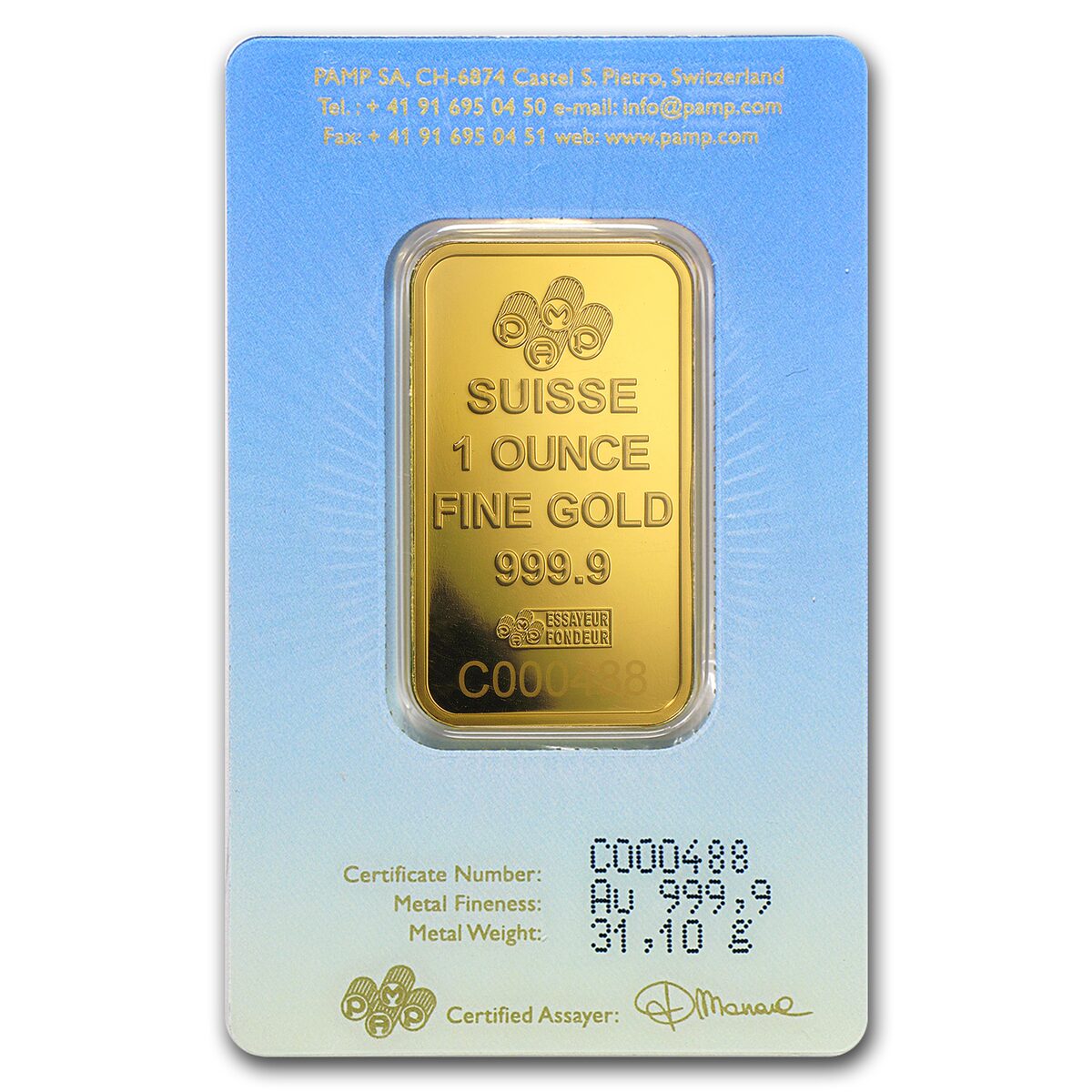 1 oz Gold Bar - PAMP Suisse Religious Series (Ka' Bah, Mecca)