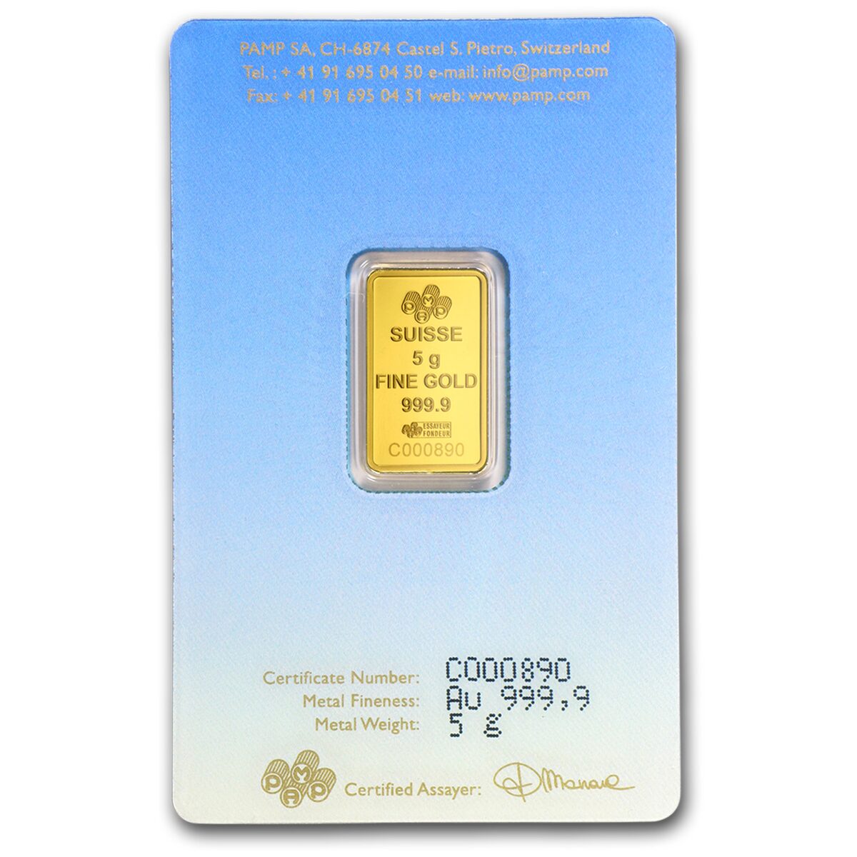 5 gram Gold Bar - PAMP Suisse Religious Series (Ka' Bah, Mecca)