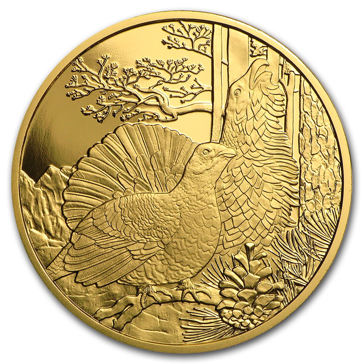 2015 Austria Prf Gold €100 Wildlife in our Sights (Capercaillie)