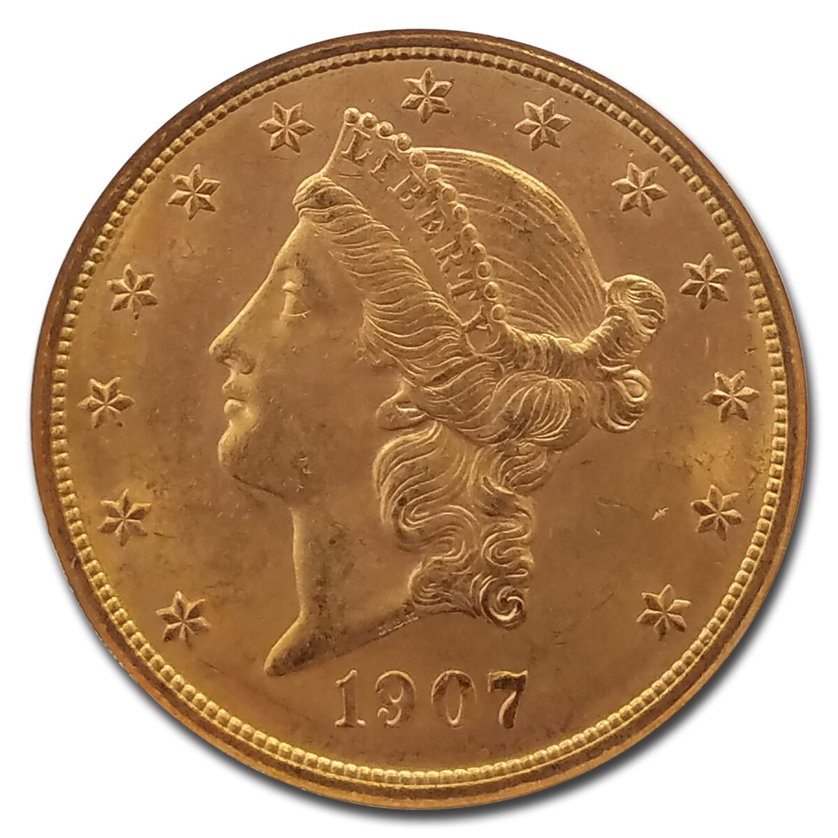 1907-D $20 Liberty Gold Double Eagle MS-63 NGC