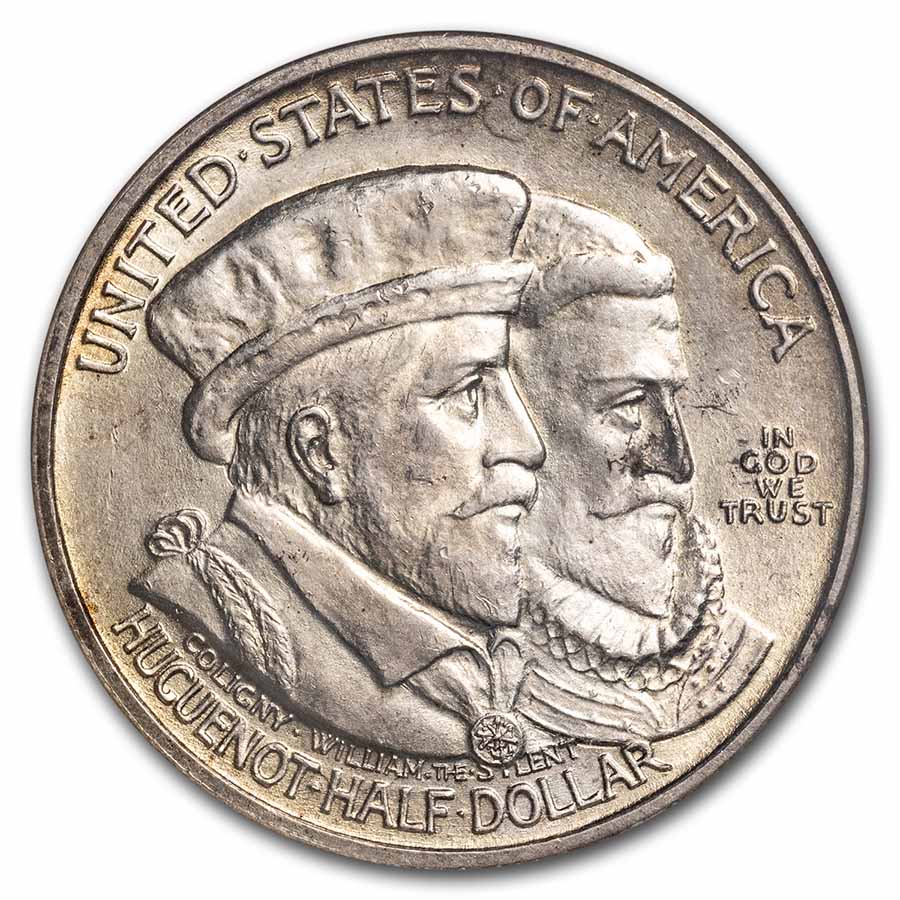 1924 Huguenot Half Dollar Commem MS-64 NGC