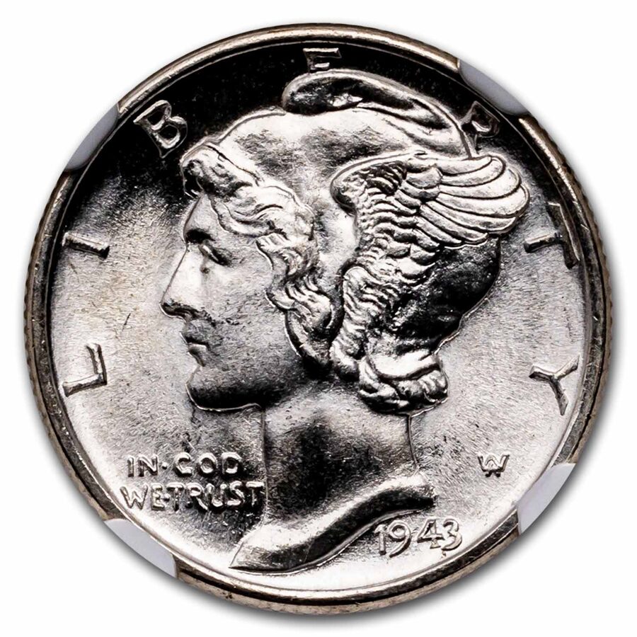 1943-D Mercury Dime MS-67 NGC (FB)