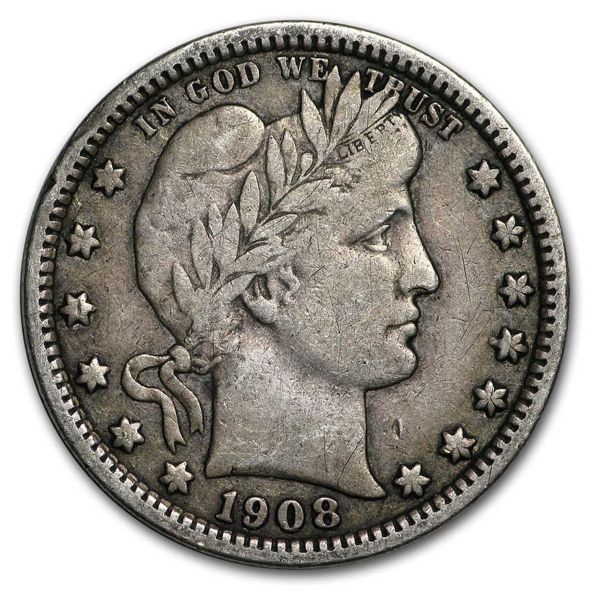 1908-O Barber Quarter VF
