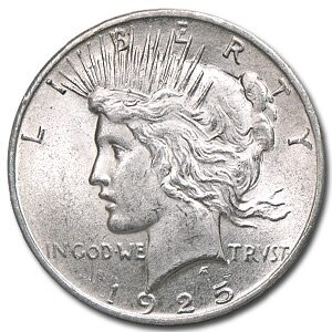 1925 Peace Dollar AU