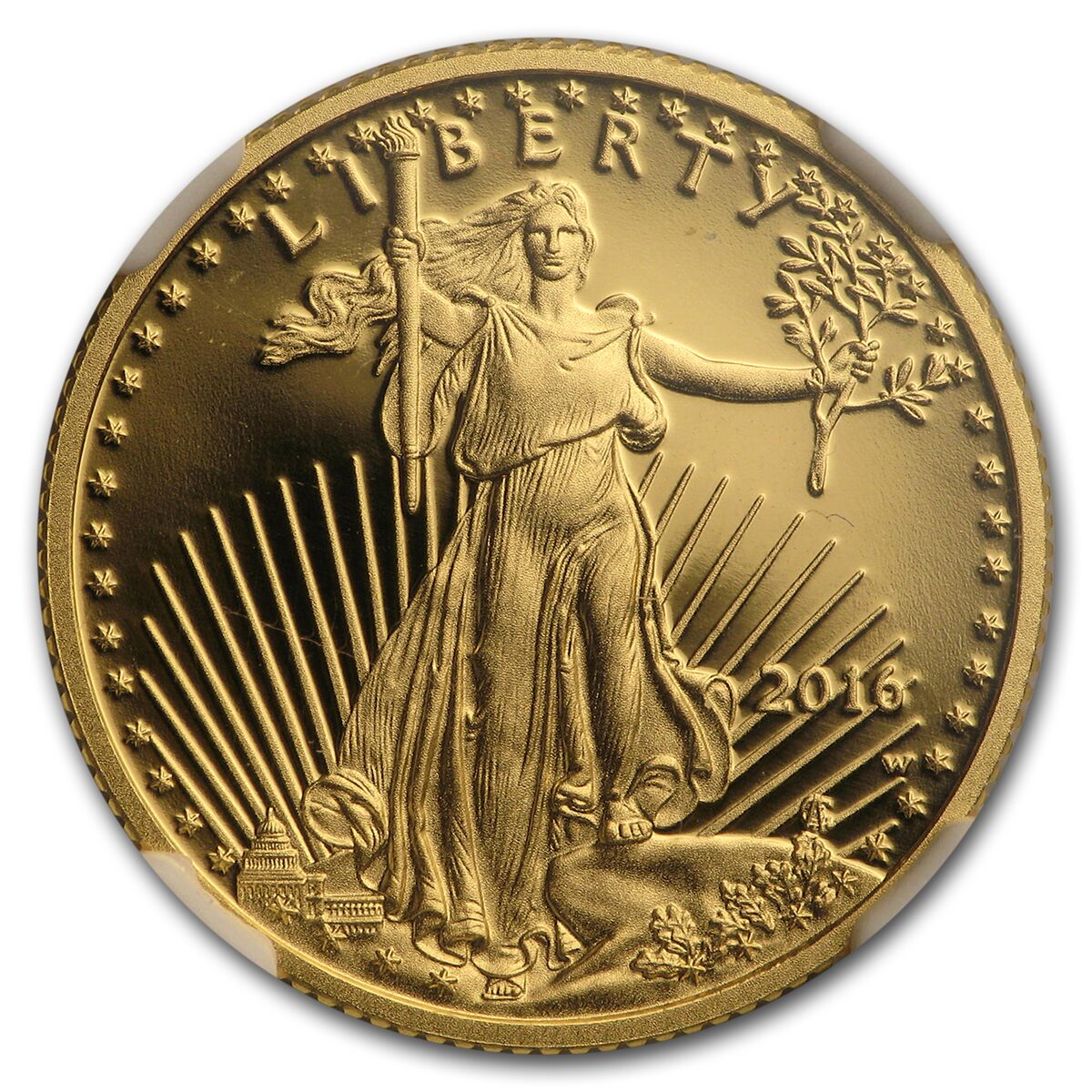 2016-W 1/4 oz Proof American Gold Eagle PF-70 NGC (ER)