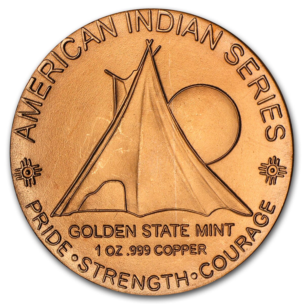 1 oz Copper Round - Red Horse