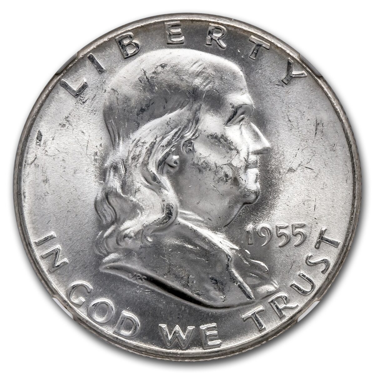 1955 Franklin Half Dollar MS-64 NGC (FBL)