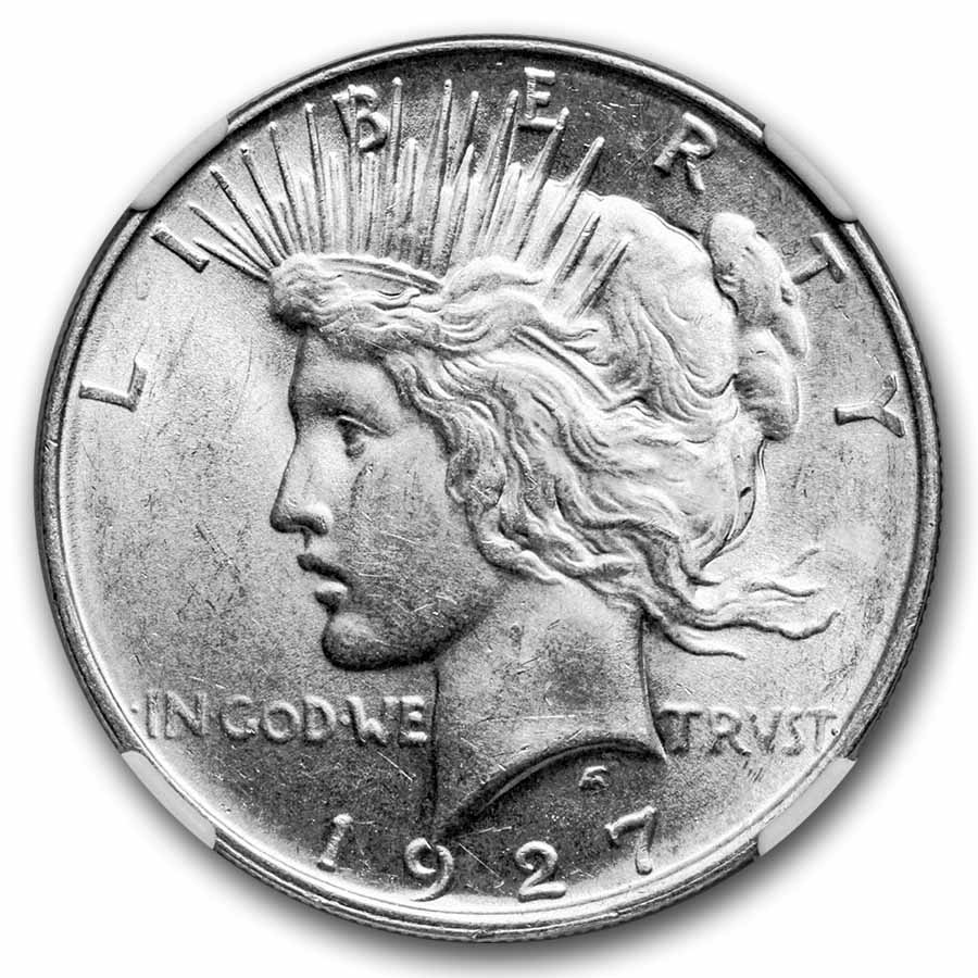 1927-D Peace Dollar MS-64 NGC
