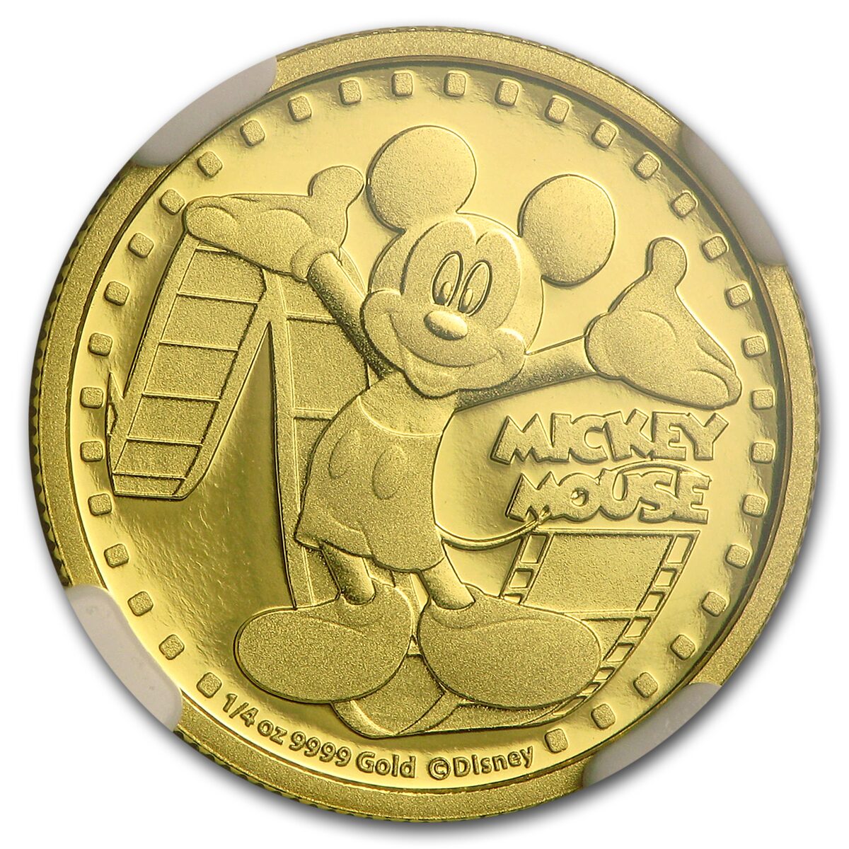 2014 Niue 1/4 oz Proof Gold $25 Disney Mickey Mouse PF-70 NGC