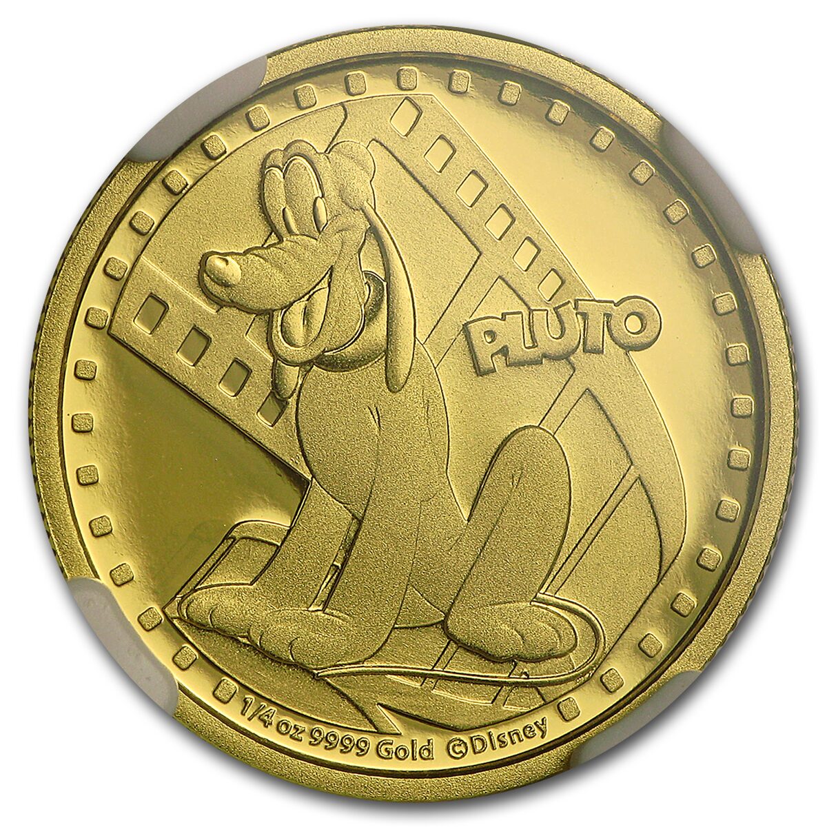 2014 Niue 1/4 oz Proof Gold $25 Disney Pluto PF-70 NGC