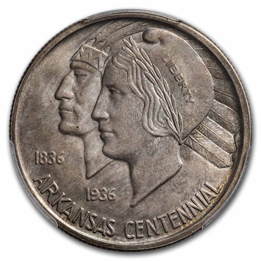 1936 Arkansas Centennial Half Dollar MS-65 PCGS