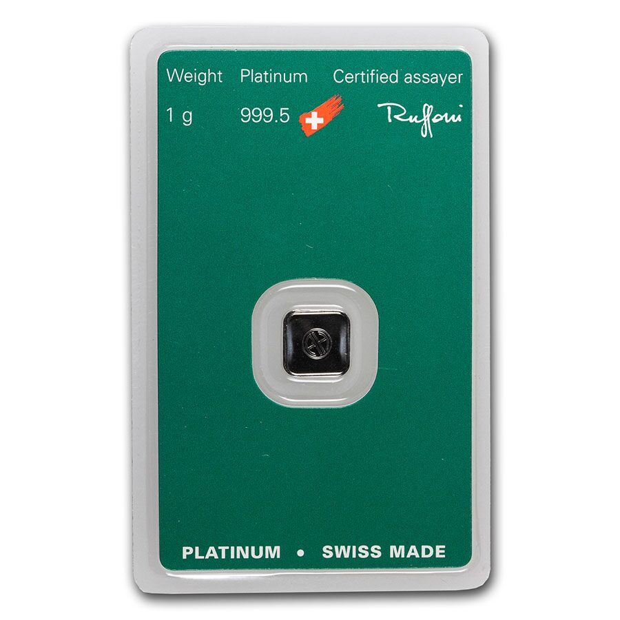 1 gram Platinum Bar - Argor-Heraeus (In Assay)