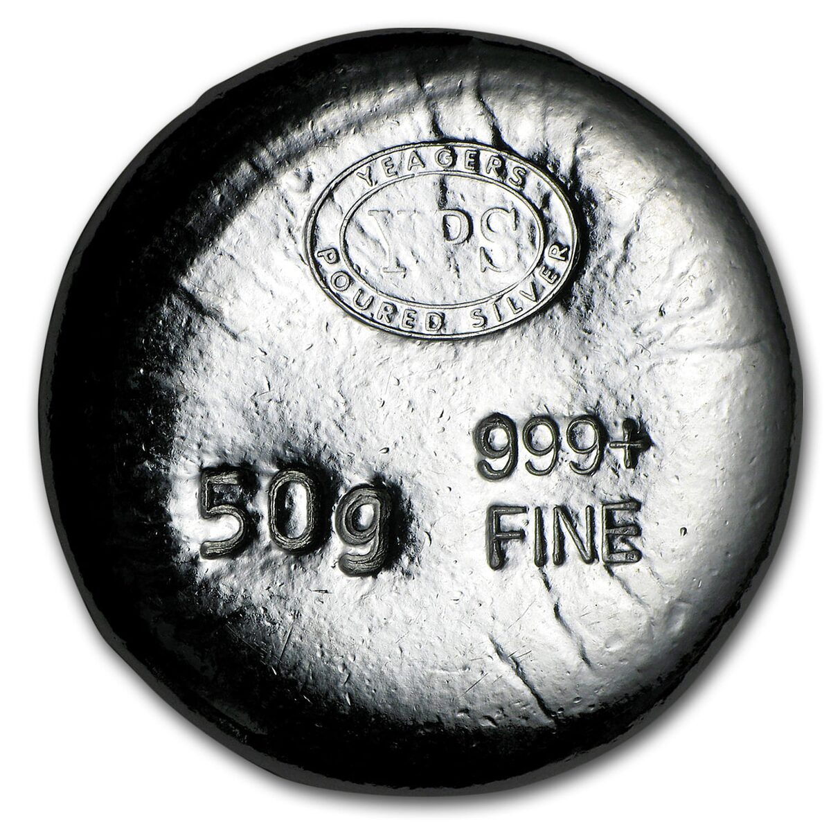50 gram Hand Poured Silver Round - Plata Muerta