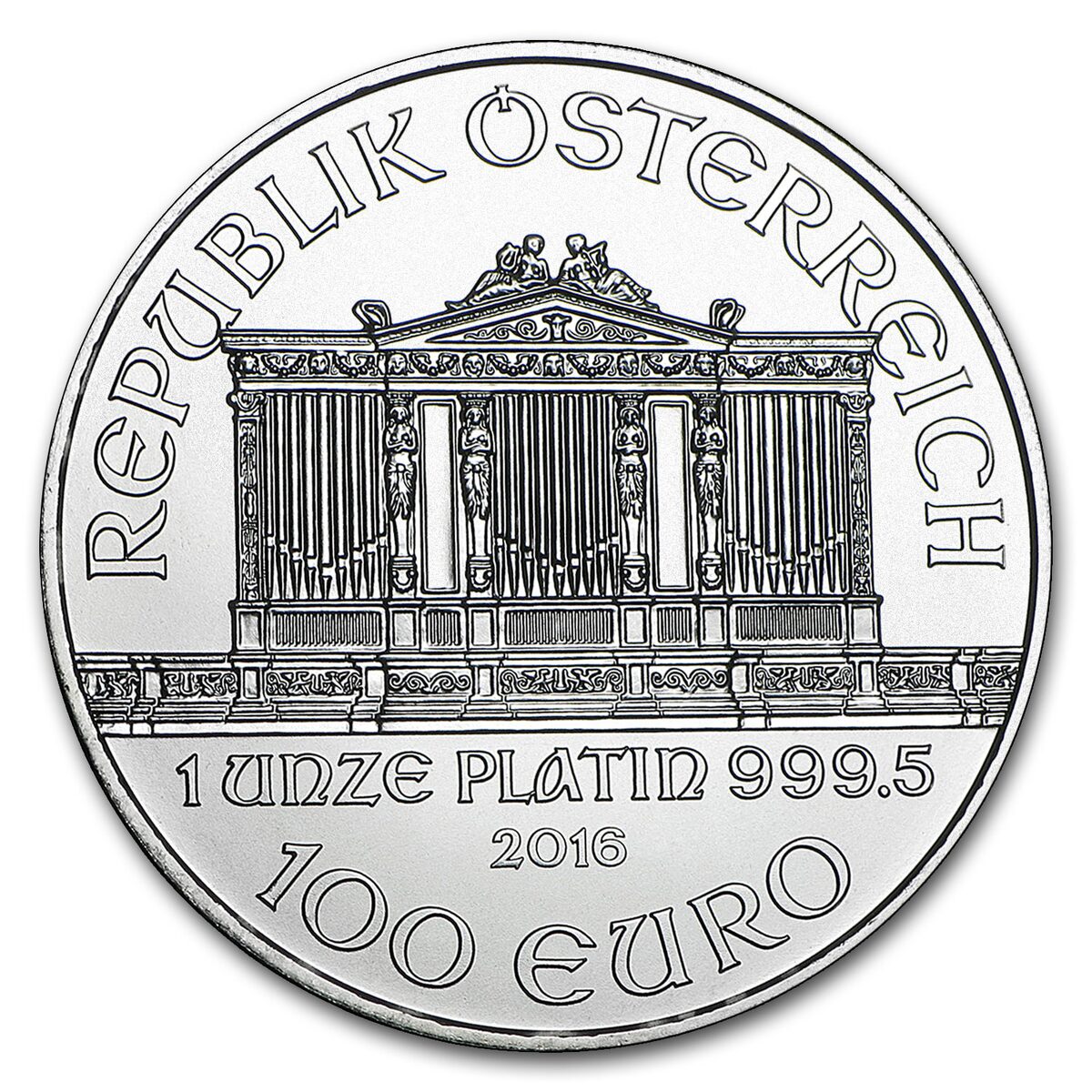 2016 Austria 1 oz Platinum Philharmonic BU