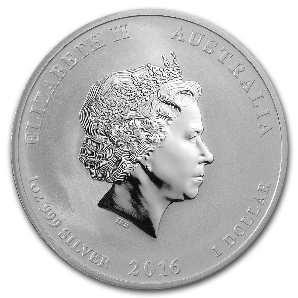 2016 Australia 1 oz Silver Lunar Monkey Colorized BU