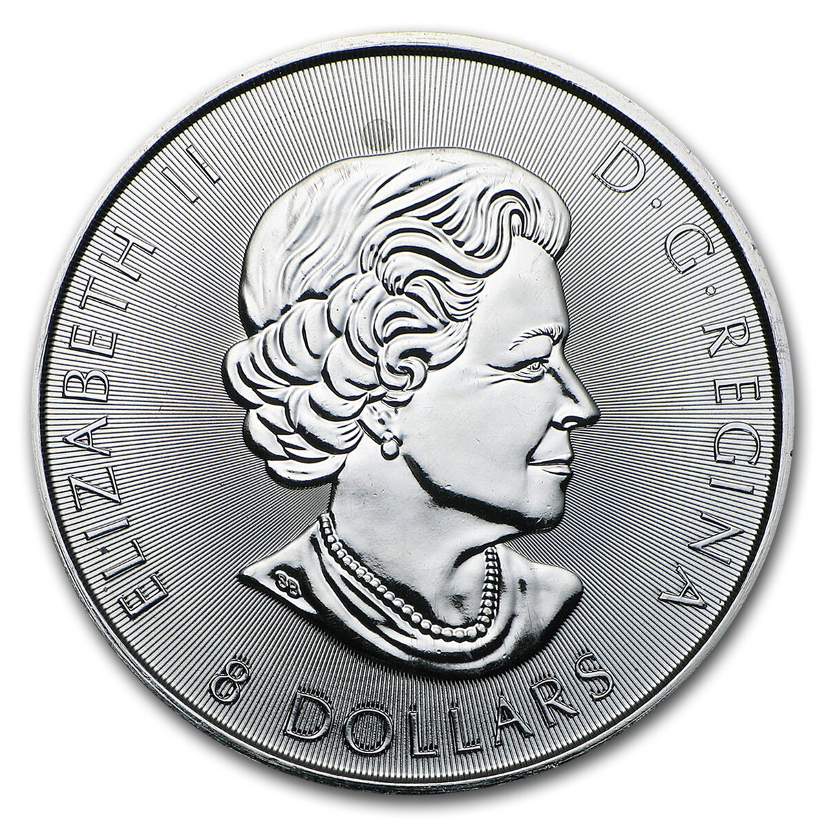 2016 Canada 1.5 oz Silver $8 SuperLeaf BU (Abrasions/Spots)