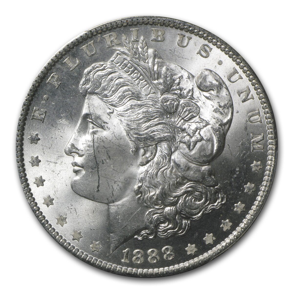 1888 Stage Coach Morgan Dollar BU PCGS