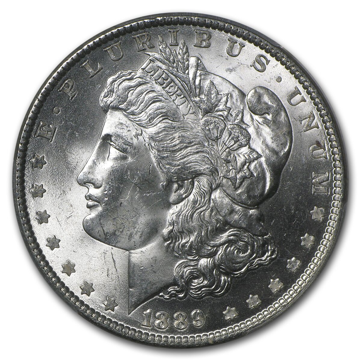 1889 Stage Coach Morgan Dollar BU PCGS