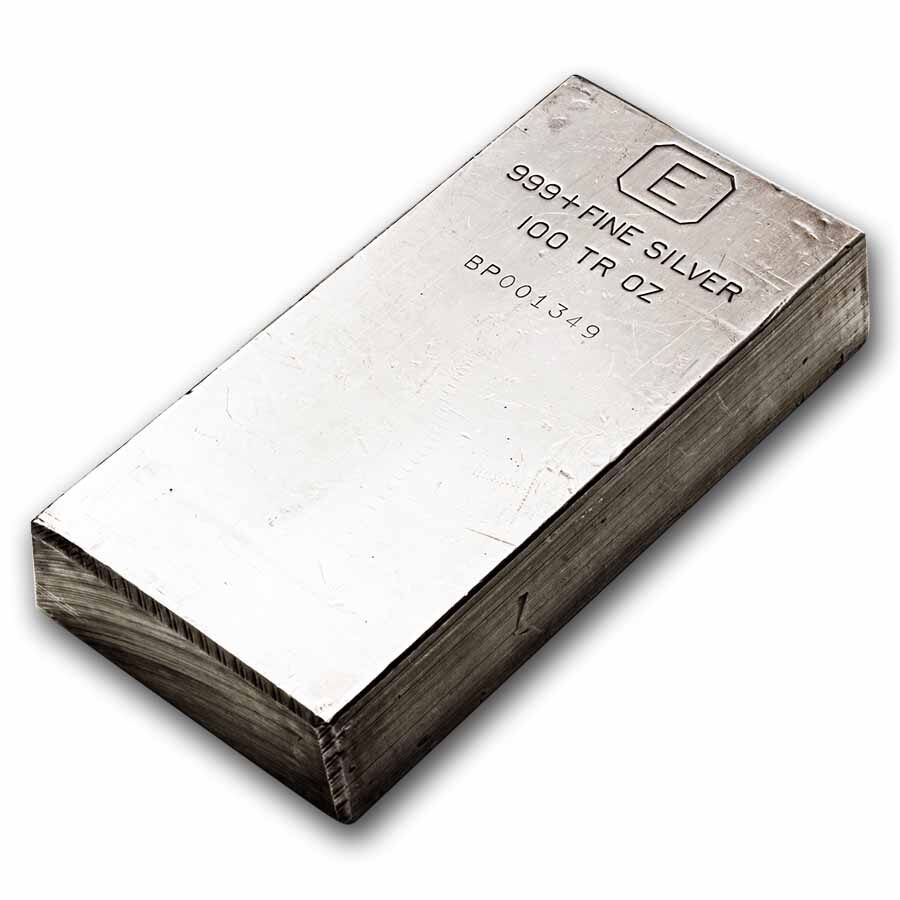 100 oz Silver Bar - Engelhard (First Generation, Extruded)